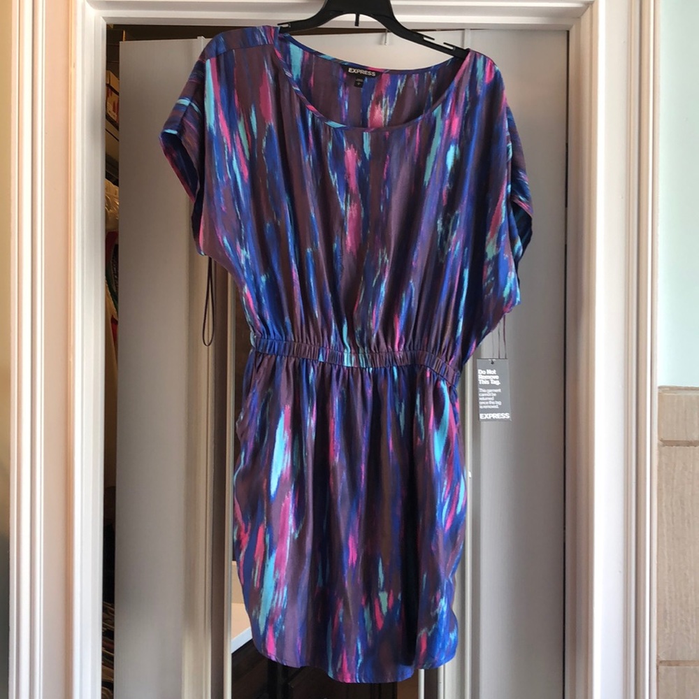 Multi color dress from express - never worn NWOT